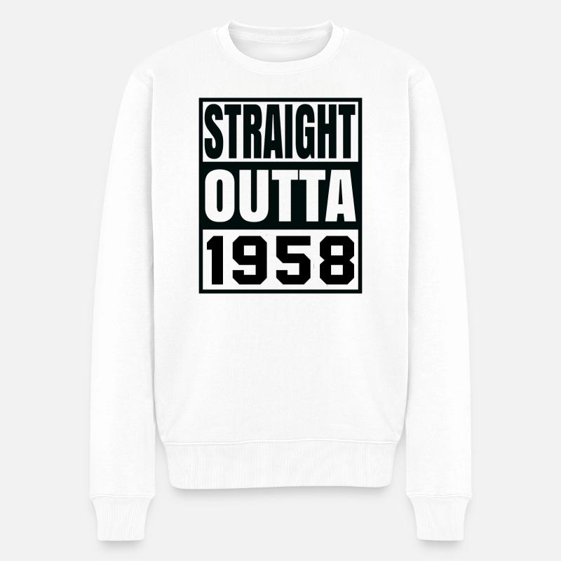 STRAIGHT OUTTA 1958 - Pull Premium bio Homme - blanc