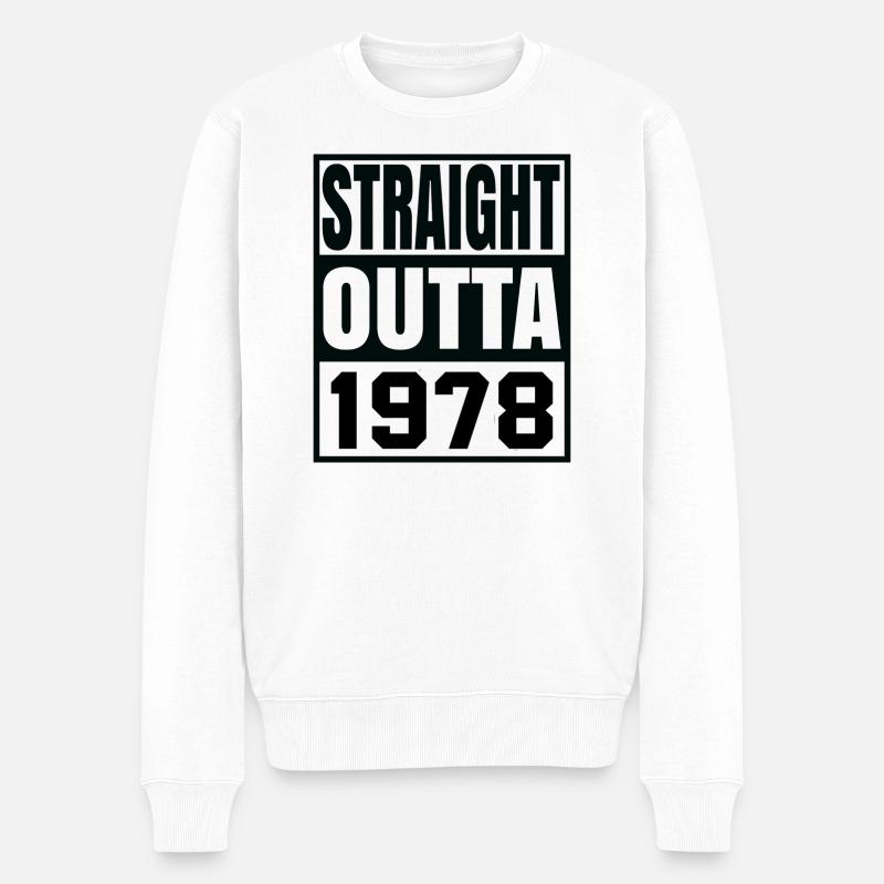 Straight Outta 1978 - Männer Premium Bio Pullover - Weiß