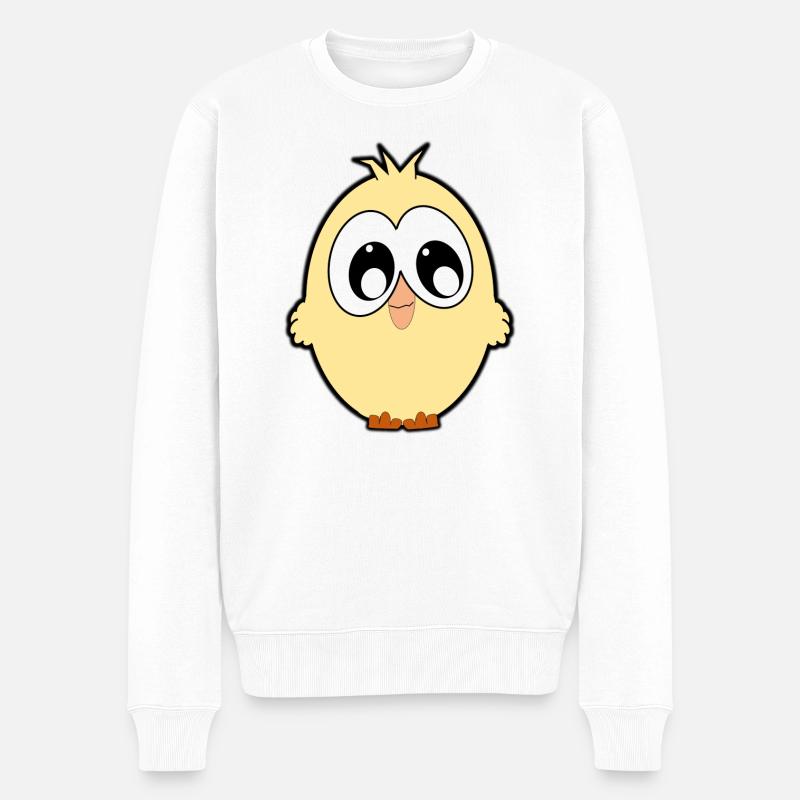 Küken - Männer Premium Bio Pullover - Weiß