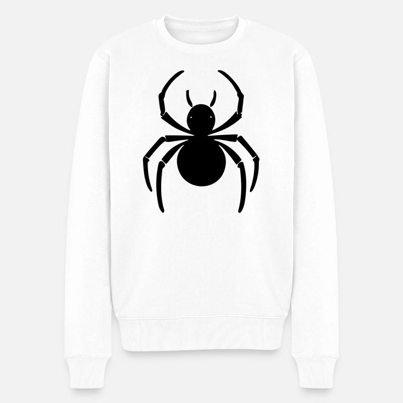 Spinne - Männer Premium Bio Pullover - Weiß