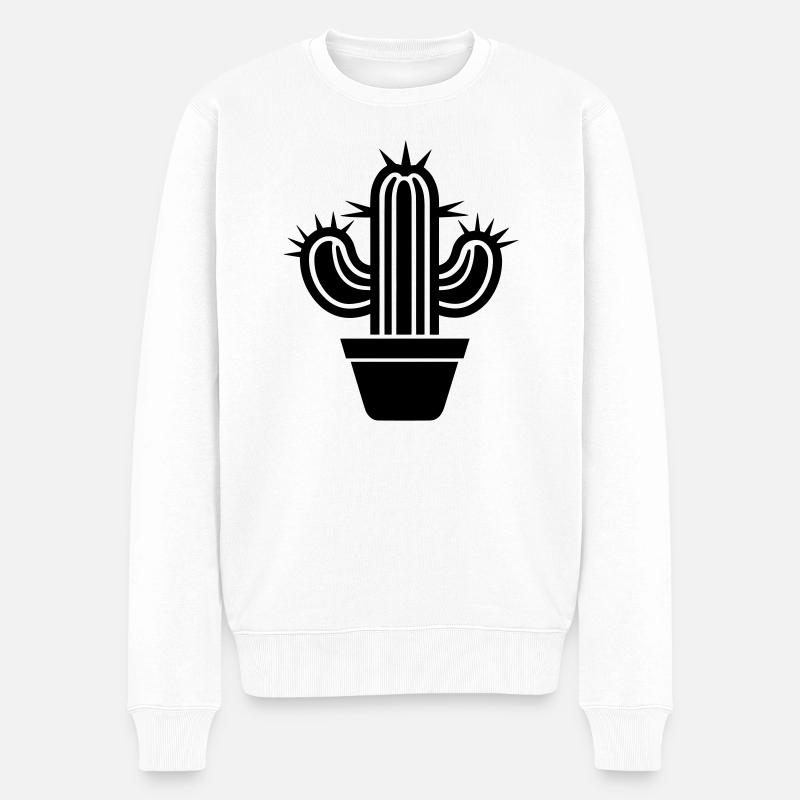 cactus - Pull Premium bio Homme - blanc