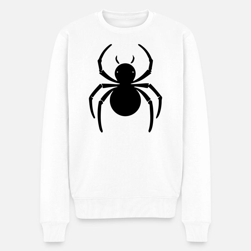 Spinne - Männer Premium Bio Pullover - Weiß