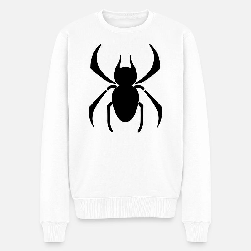 Spinne - Männer Premium Bio Pullover - Weiß