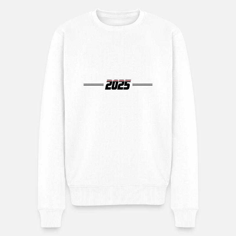 2025 - Männer Premium Bio Pullover - Weiß