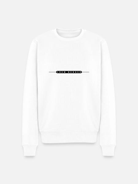 Crew Mitglied - Männer Premium Bio Pullover - Weiß