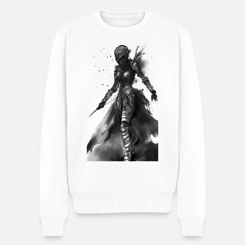 King Knight - Männer Premium Bio Pullover - Weiß