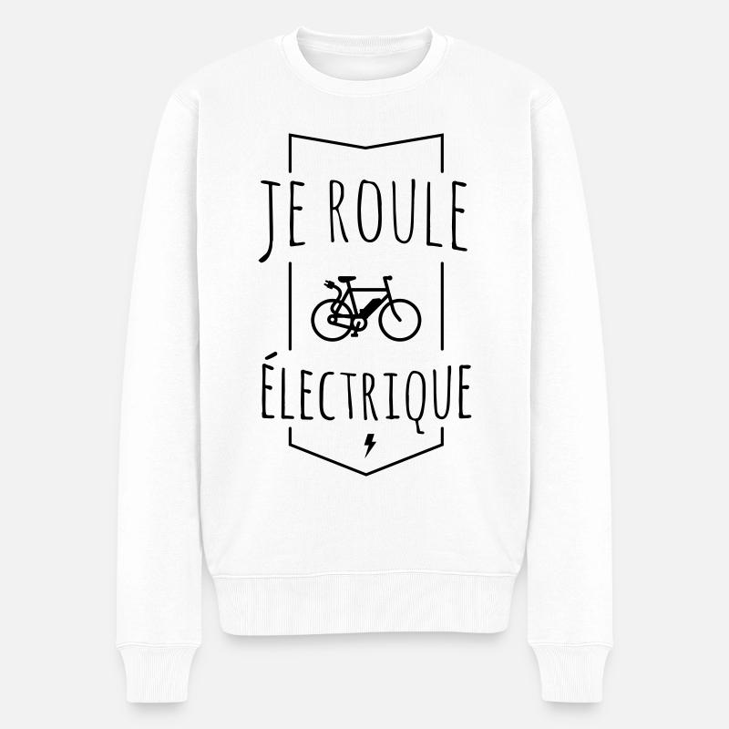 je roule électrique - Pull Premium bio Homme - blanc