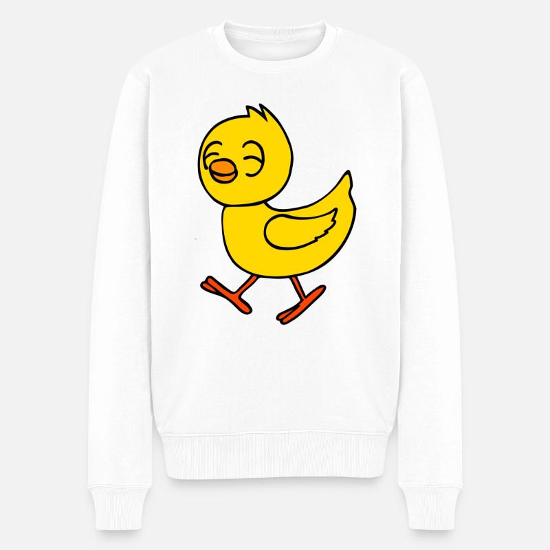 kuecken - Männer Premium Bio Pullover - Weiß