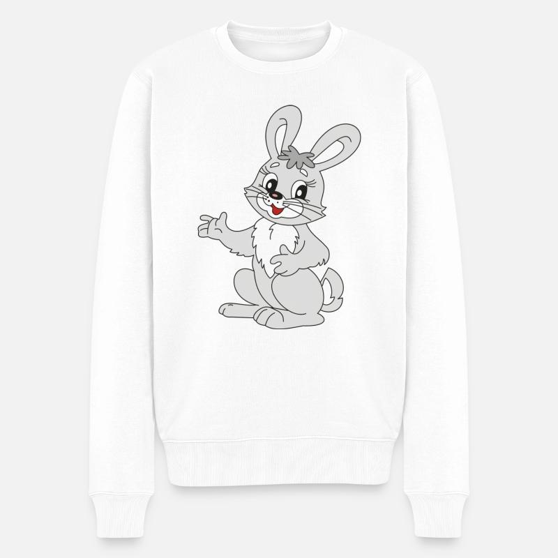 Mina la lapine - Pull Premium bio Homme - blanc