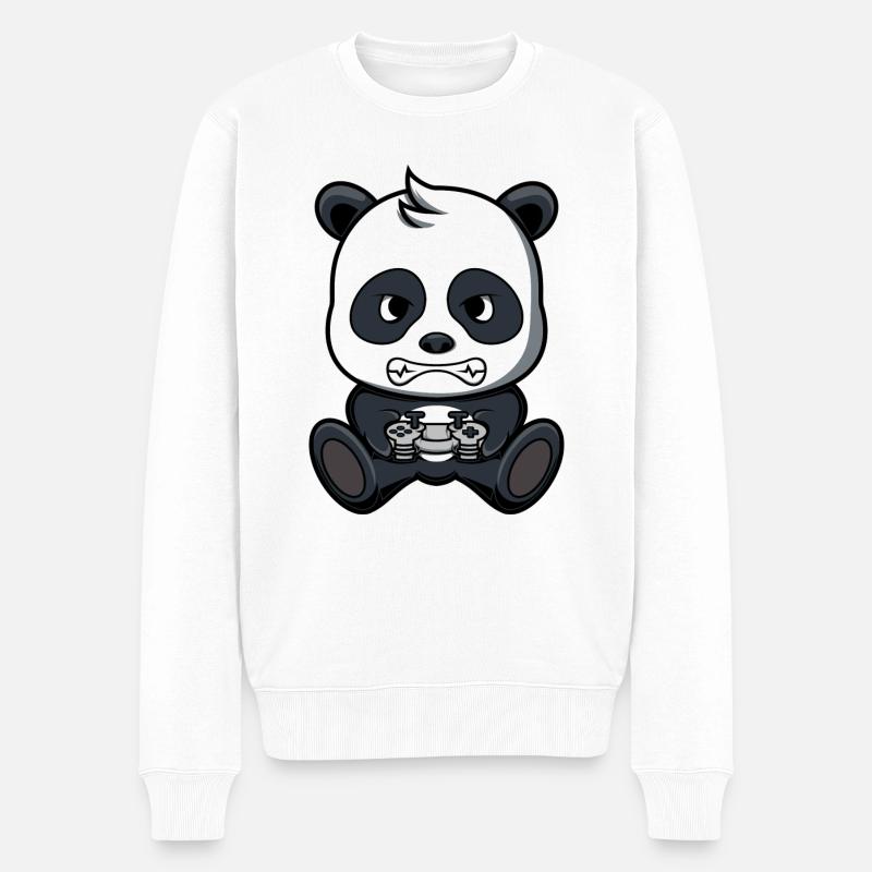 Jeux de panda - Pull Premium bio Homme - blanc