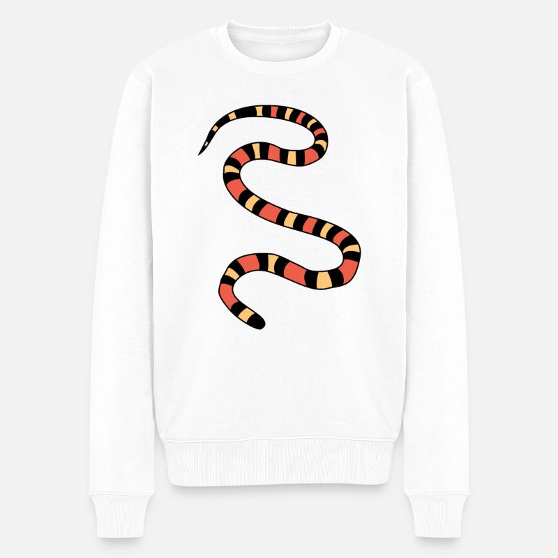 Milchschlange - Männer Premium Bio Pullover - Weiß
