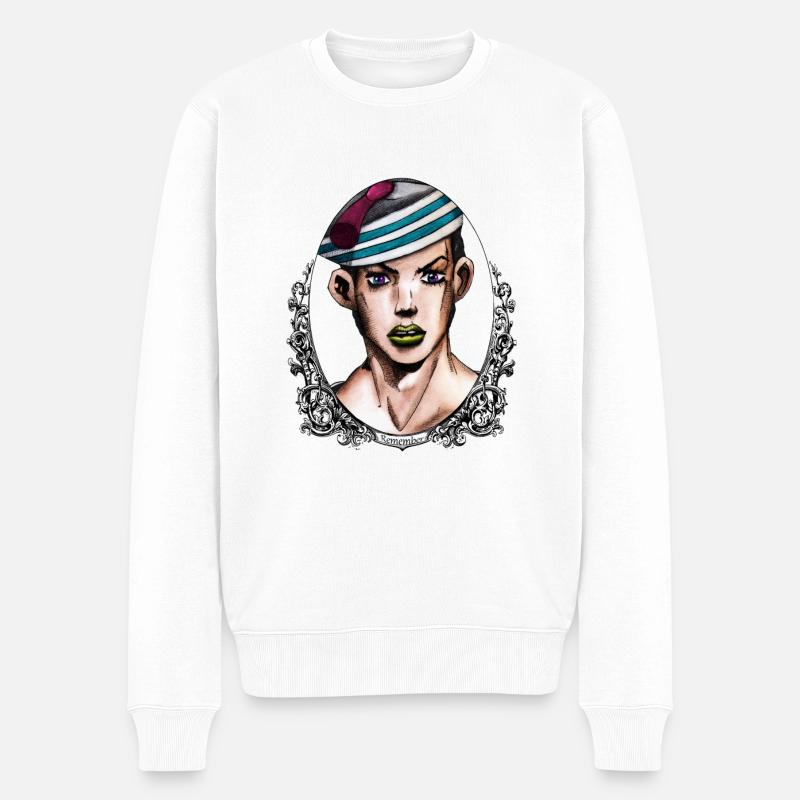 Josuke (JoJos bizarres Abenteuer Teil 8) - Männer Premium Bio Pullover - Weiß