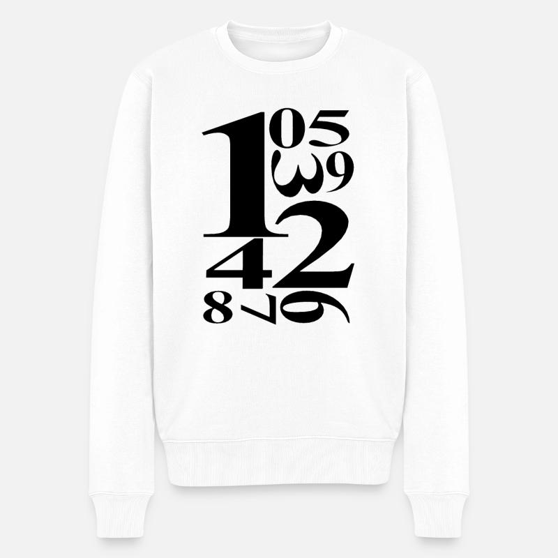 numbers - Männer Premium Bio Pullover - Weiß