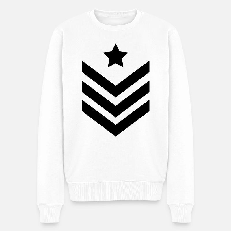 Abzeichen - Männer Premium Bio Pullover - Weiß