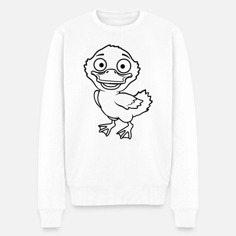 Petit canard comique mignon - Pull Premium bio Homme - blanc