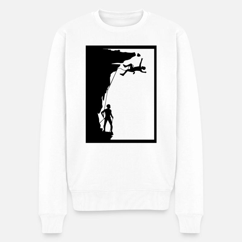 climbing - Männer Premium Bio Pullover - Weiß