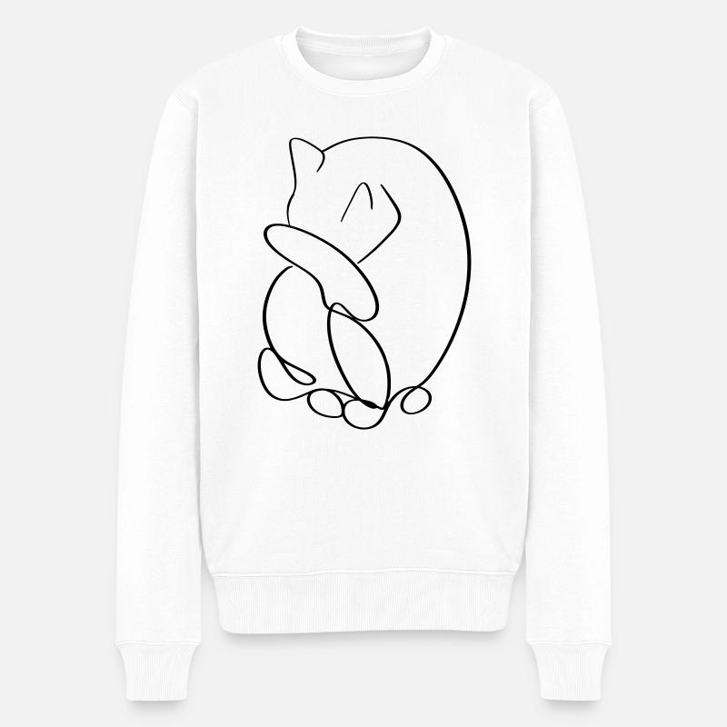 Chat - Pull Premium bio Homme - blanc