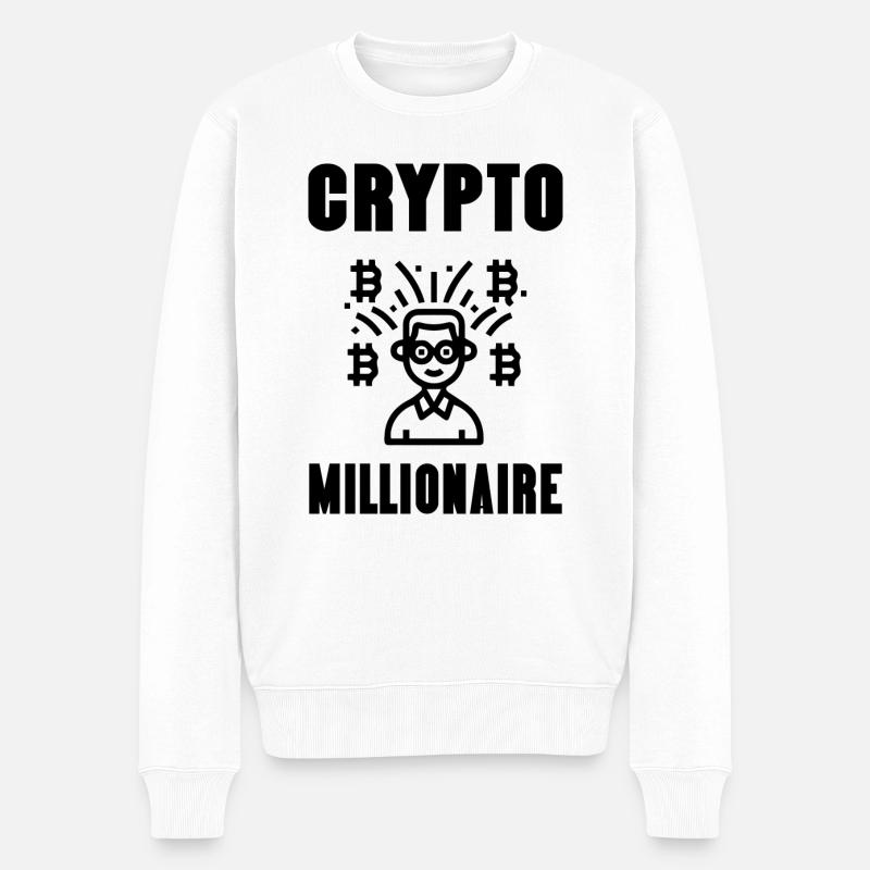 Bitcoin Trading Crypto Aktien - Männer Premium Bio Pullover - Weiß