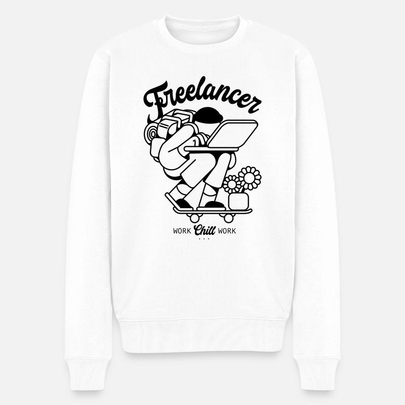Freiberufler - Männer Premium Bio Pullover - Weiß