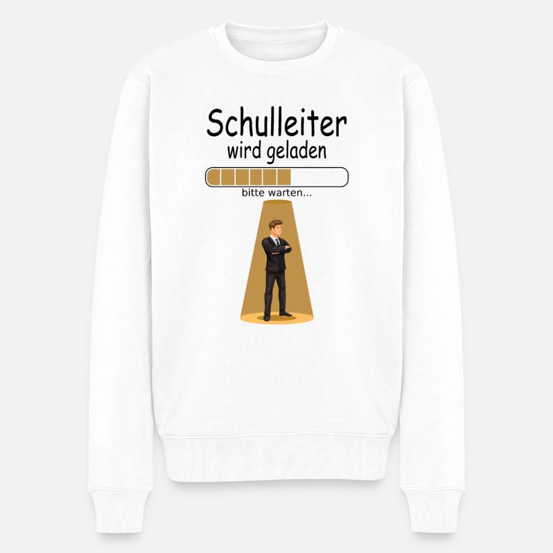 Neuen Amtseinführung Schulleiter wird geladen - Männer Premium Bio Pullover - Weiß