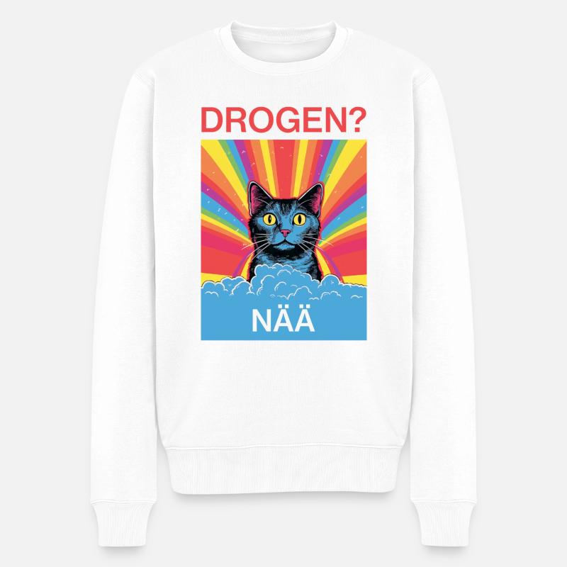 Drogen? Nää! - Männer Premium Bio Pullover - Weiß