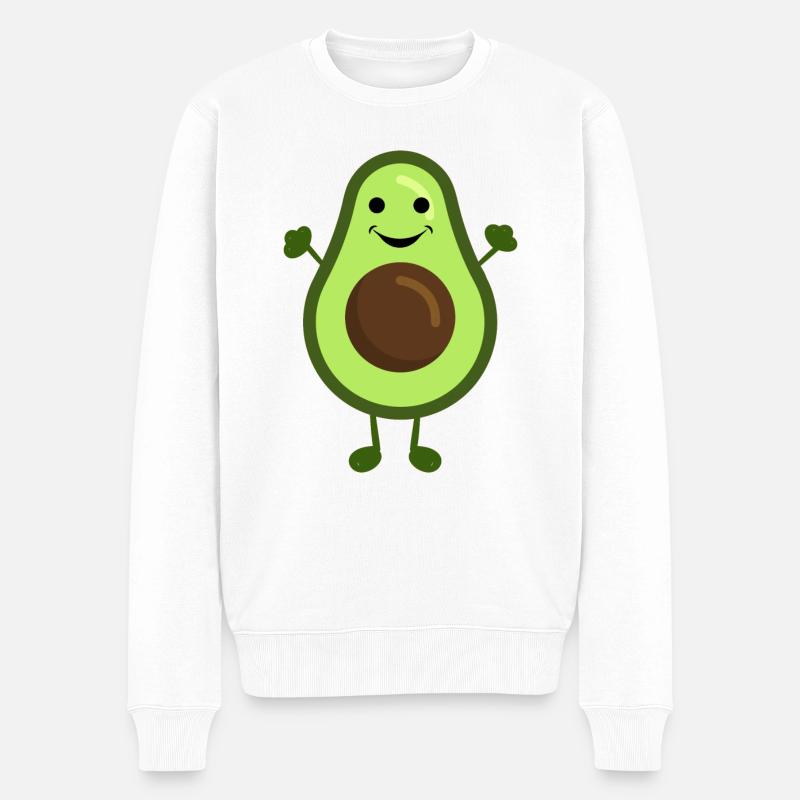 Avocado - Männer Premium Bio Pullover - Weiß