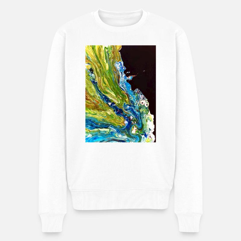 Paysage abstrait - Pull Premium bio Homme - blanc