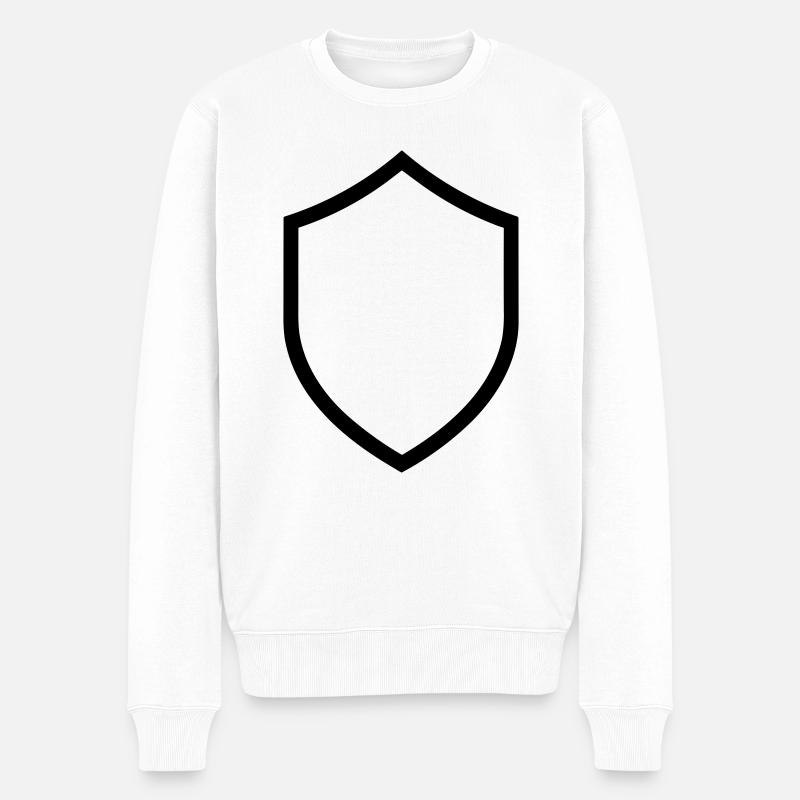 bouclier - Pull Premium bio Homme - blanc