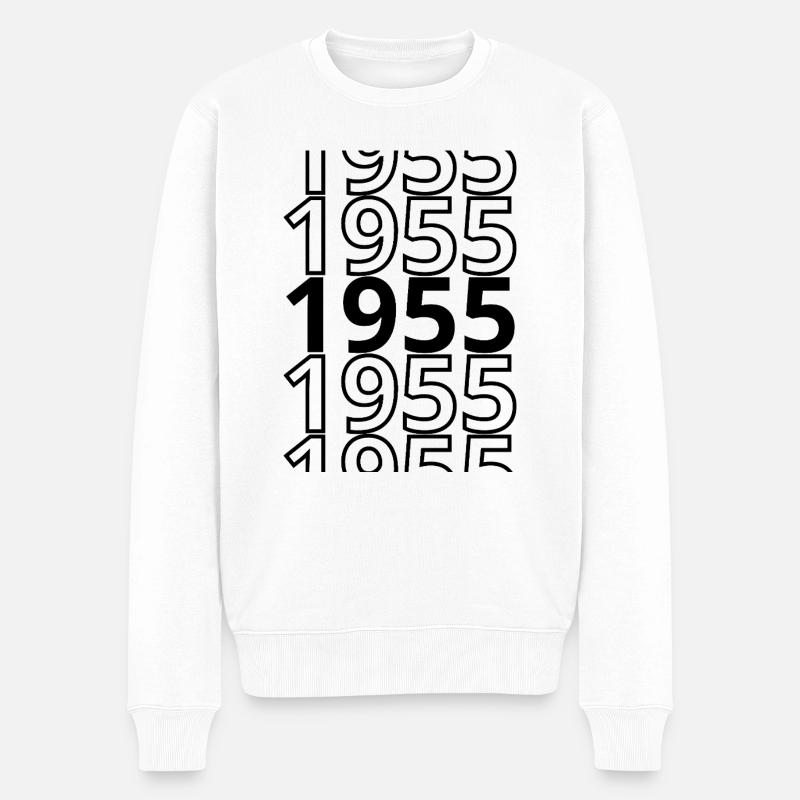 1955 1955 1955 - Männer Premium Bio Pullover - Weiß
