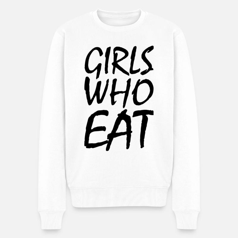 Girls who eat - Pull Premium bio Homme - blanc