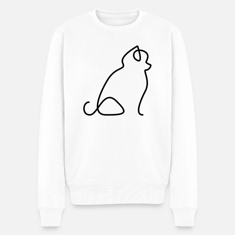 Pomeranian - Männer Premium Bio Pullover - Weiß