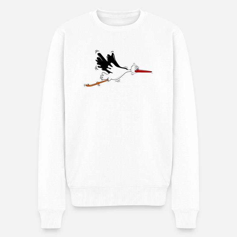 Animal Cigogne Alsace - Pull Premium bio Homme - blanc