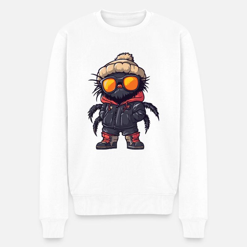 Tarantula Cool Comic - Männer Premium Bio Pullover - Weiß