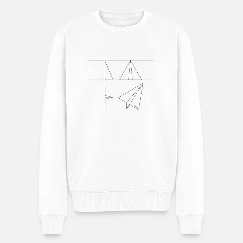 Plan de définition - Pull Premium bio Homme - blanc