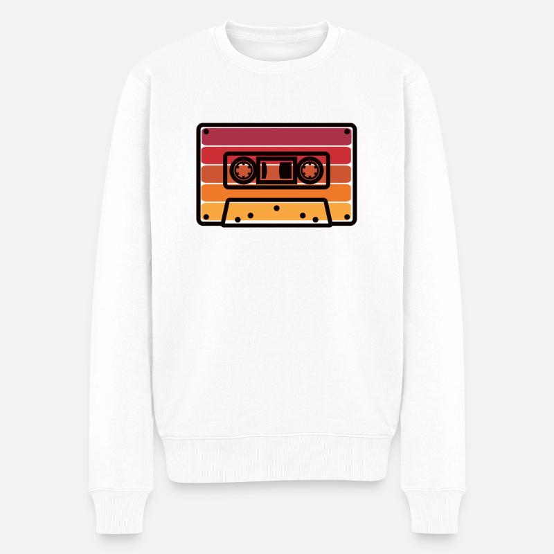Retro cassette - Pull Premium bio Homme - blanc