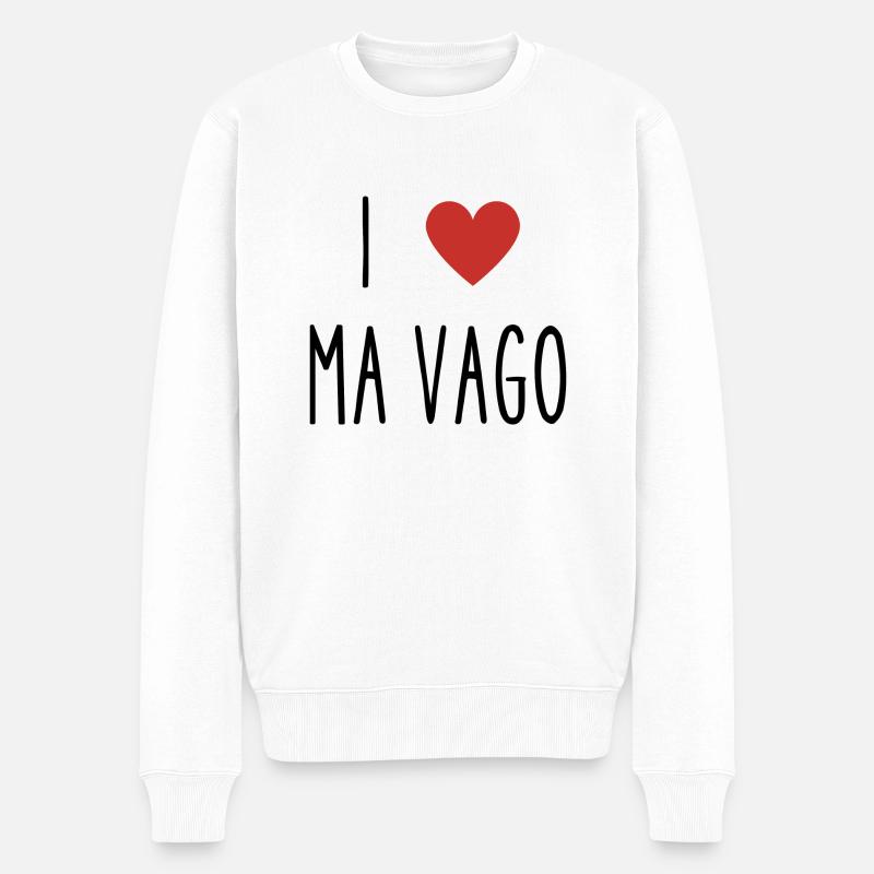 i love ma vago - Pull Premium bio Homme - blanc