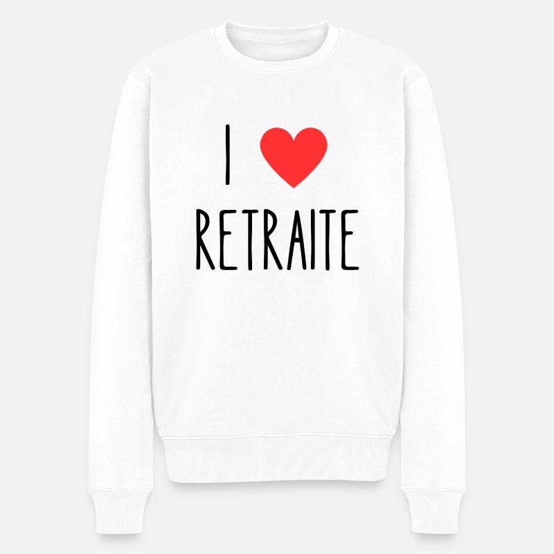 i love bricolage - Pull Premium bio Homme - blanc