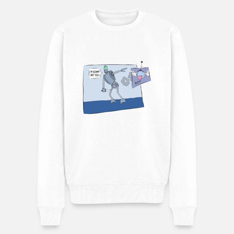 Robots stupides - Pull Premium bio Homme - blanc