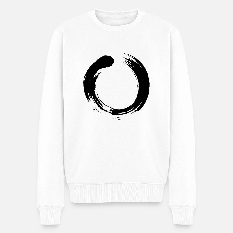 Kreis - Männer Premium Bio Pullover - Weiß