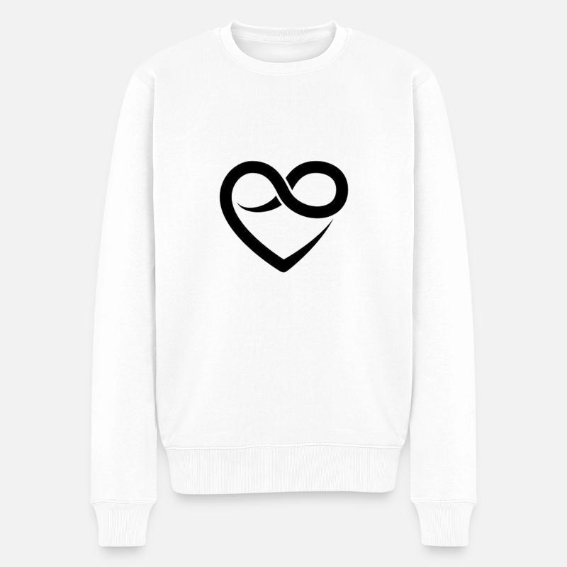 Coeur infini - Pull Premium bio Homme - blanc