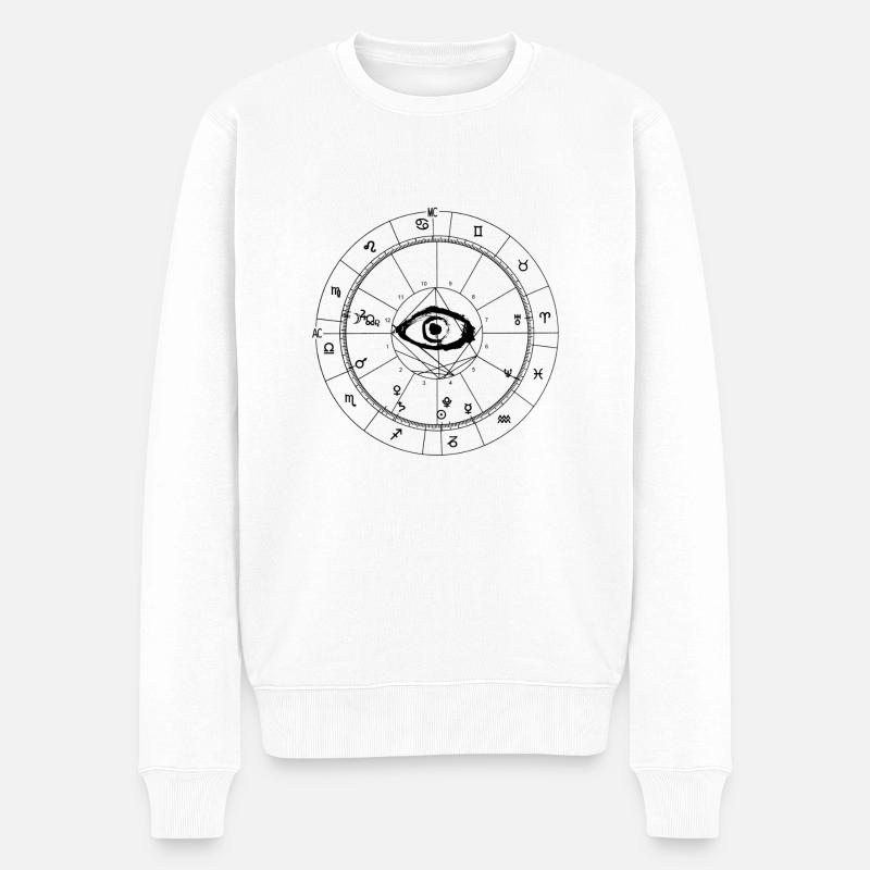 Horoskop Zeichen Desing - Männer Premium Bio Pullover - Weiß