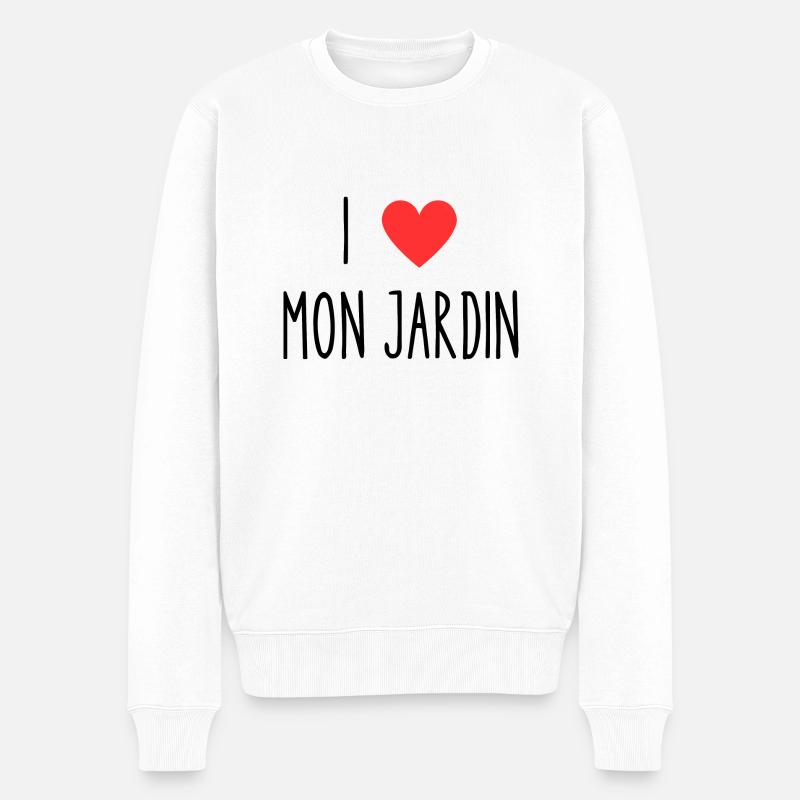 i love mon jardin - Pull Premium bio Homme - blanc