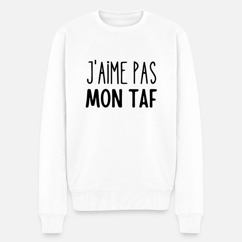 j'aime pas mon taf - Pull Premium bio Homme - blanc