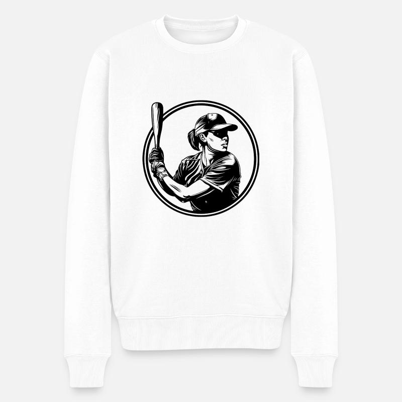 Baseball Sport - Männer Premium Bio Pullover - Weiß