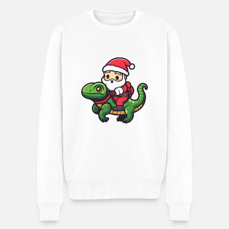 Caméléon Père Noël - Pull Premium bio Homme - blanc