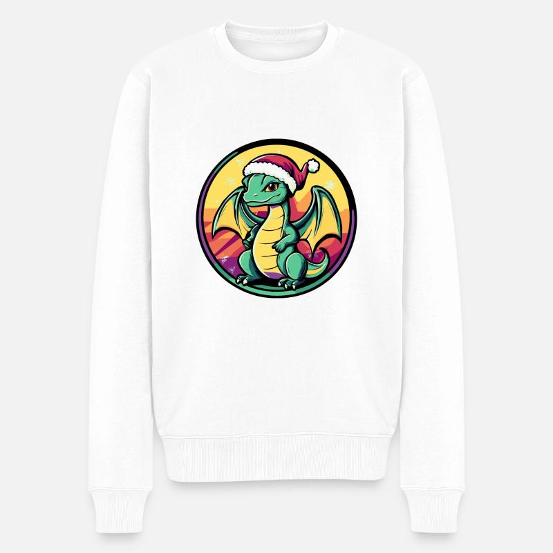 Dragon Noël Noël - Pull Premium bio Homme - blanc
