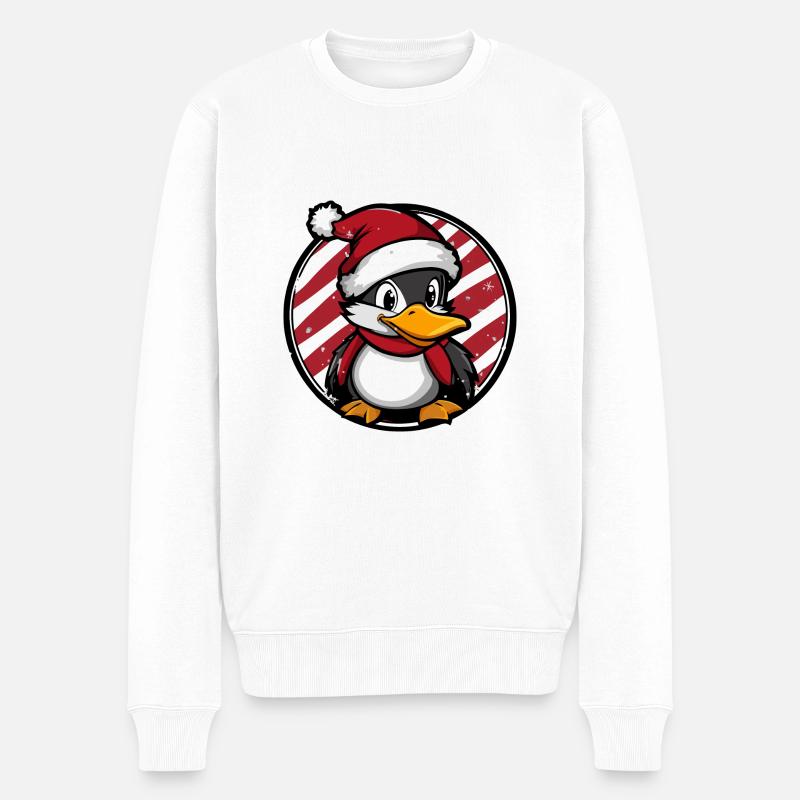 Noël de canard Noël - Pull Premium bio Homme - blanc