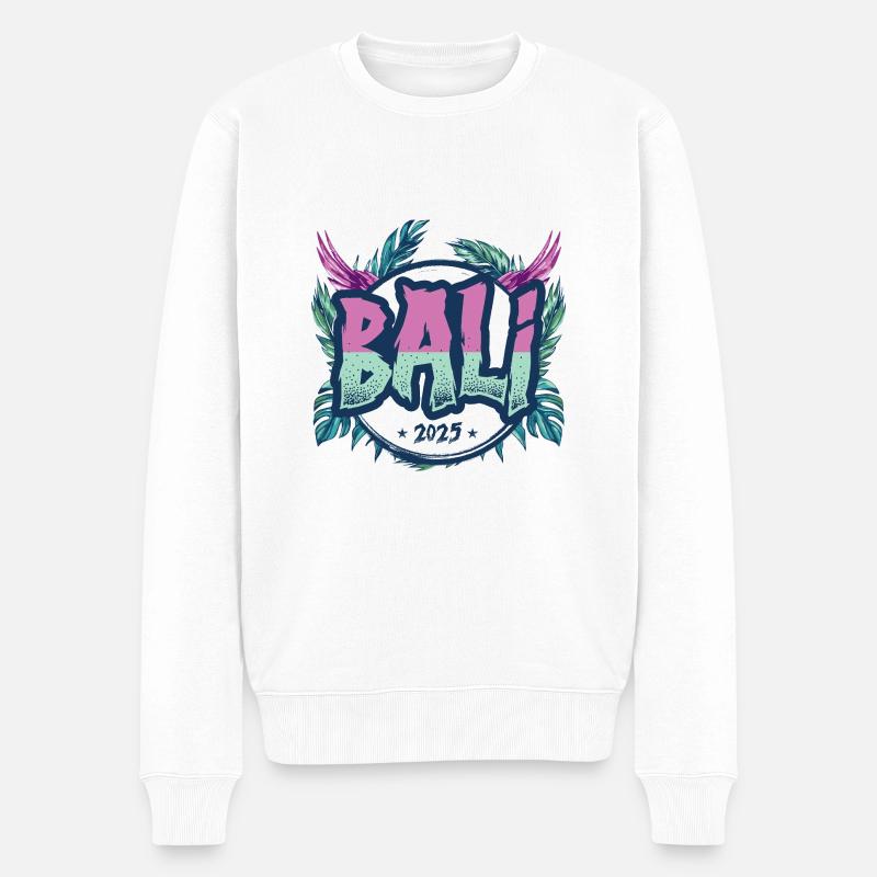 Vacances Bali 2025 - Pull Premium bio Homme - blanc
