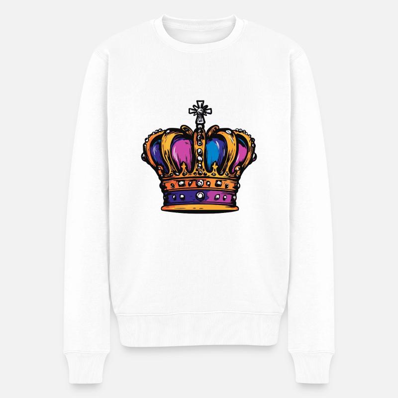 Couronne - Pull Premium bio Homme - blanc