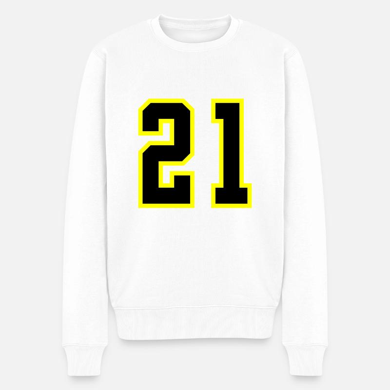 Maillot à 21 numéros - Pull Premium bio Homme - blanc